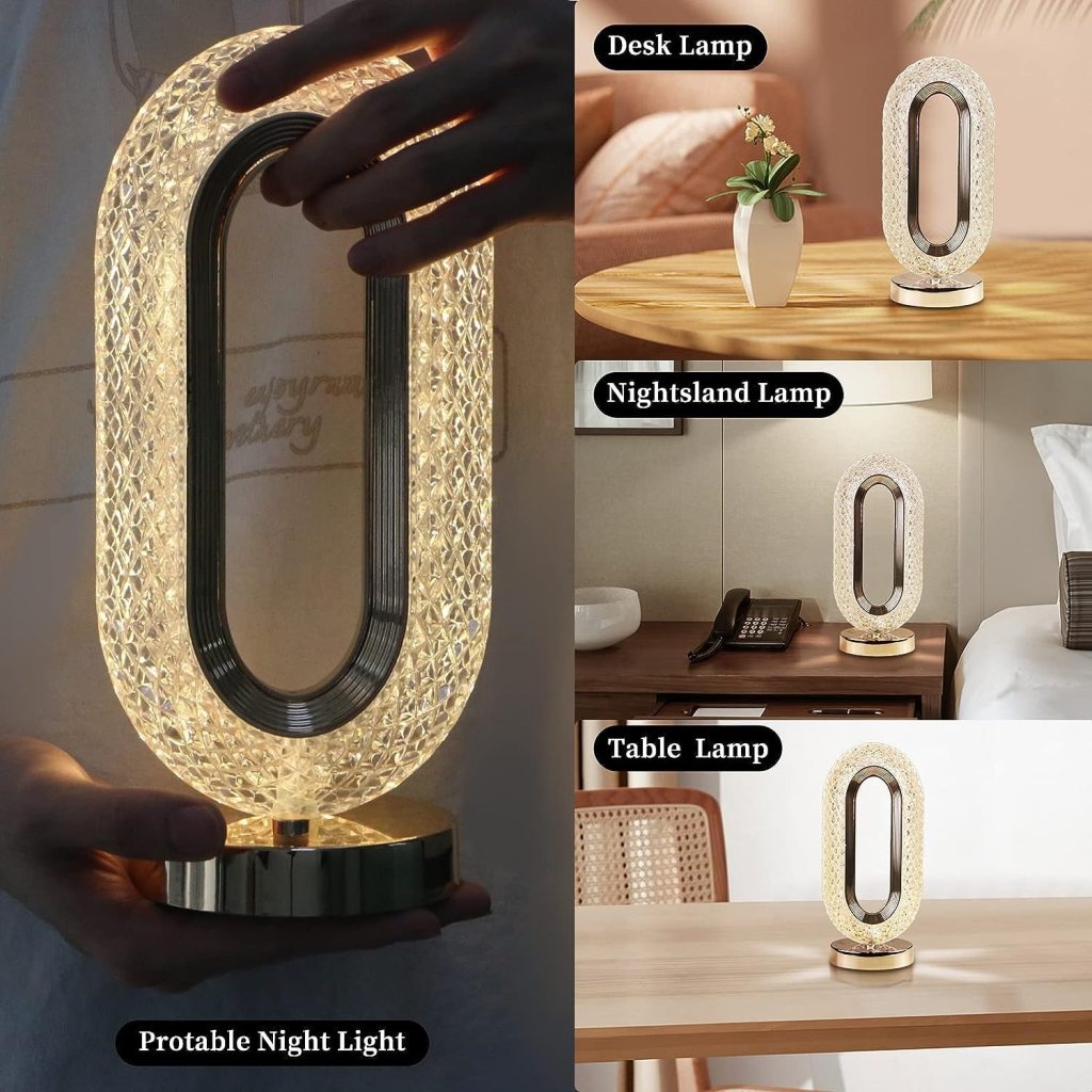 The Oval Diamond Table Lamp