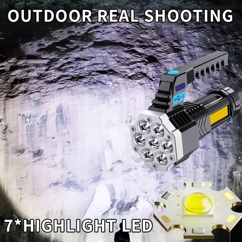 Ultra-Bright Rechargeable LED Torch – Long Range, Powerful Flashlight for Outdoor Adventures