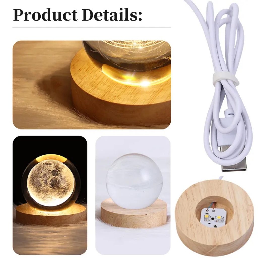 3D Crystal Ball Night Lamp