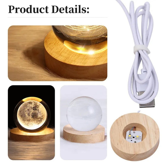 3D Crystal Ball Night Lamp