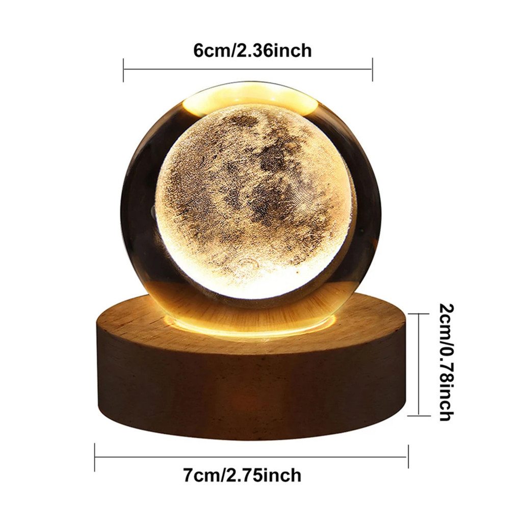 3D Crystal Ball Night Lamp