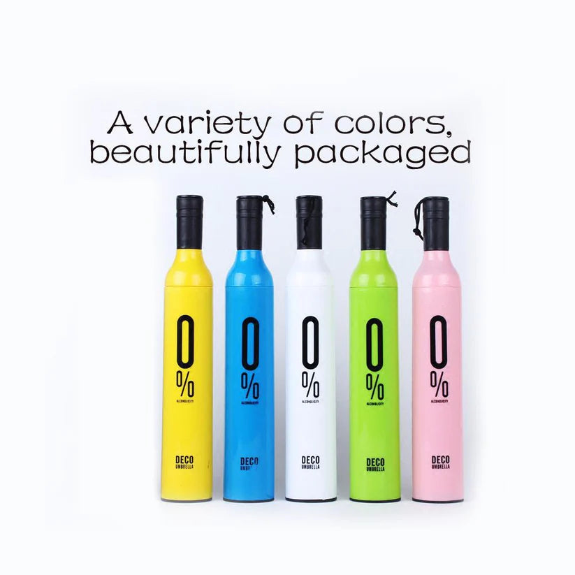 Colorful Bottle Umbrella – Unique Compact Rain & Sun Protection in Stylish Bottle Case