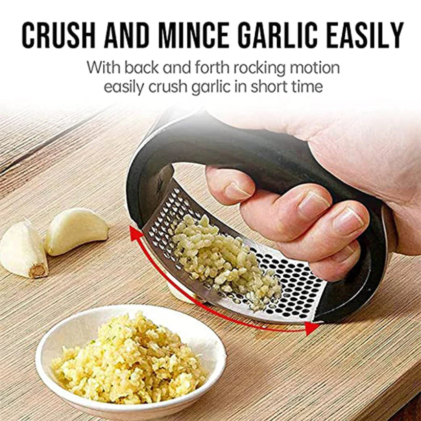Effortless Stainless Steel Garlic Crusher – Rocking Garlic Press & Mincer for Quick Prep