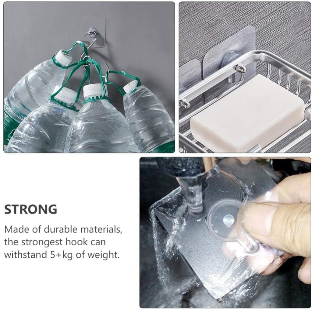 Heavy Duty Sticker Bolt Screw Wall Hooks (Waterproof & Reusable, 10-Pack)