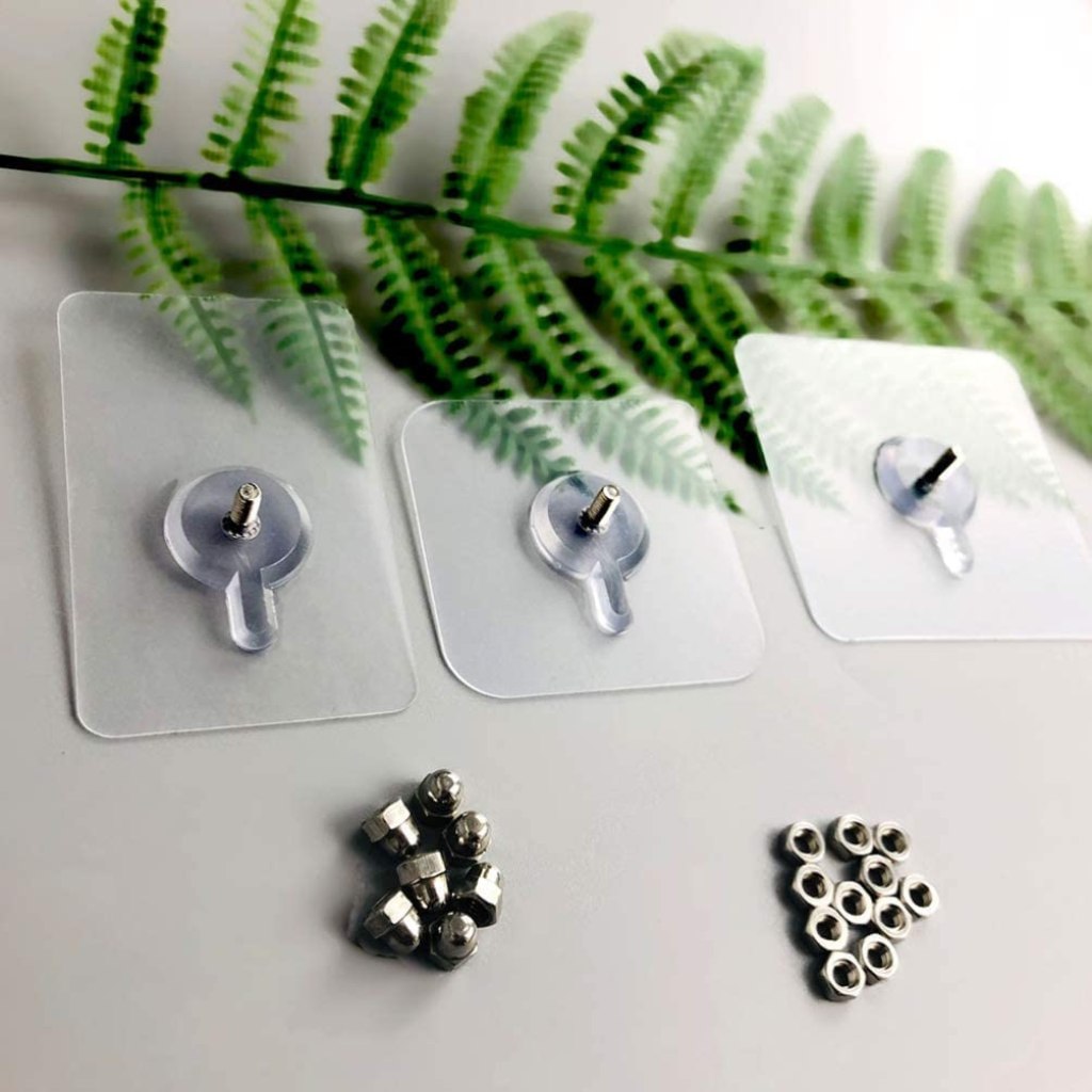 Heavy Duty Sticker Bolt Screw Wall Hooks (Waterproof & Reusable, 10-Pack)