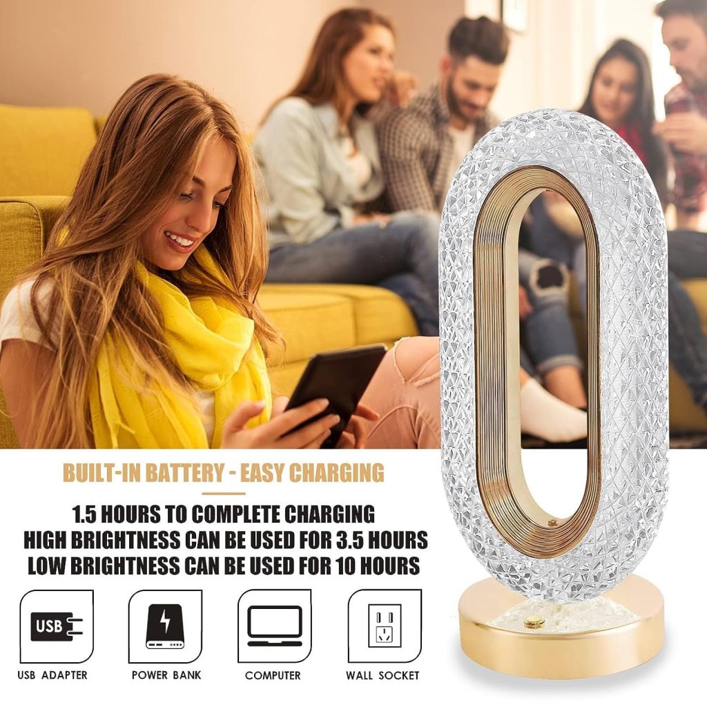The Oval Diamond Table Lamp