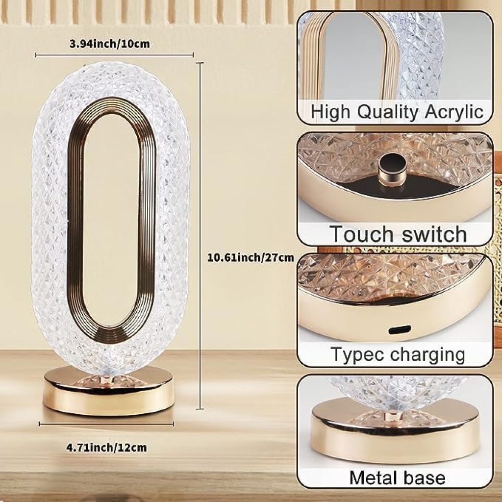 The Oval Diamond Table Lamp