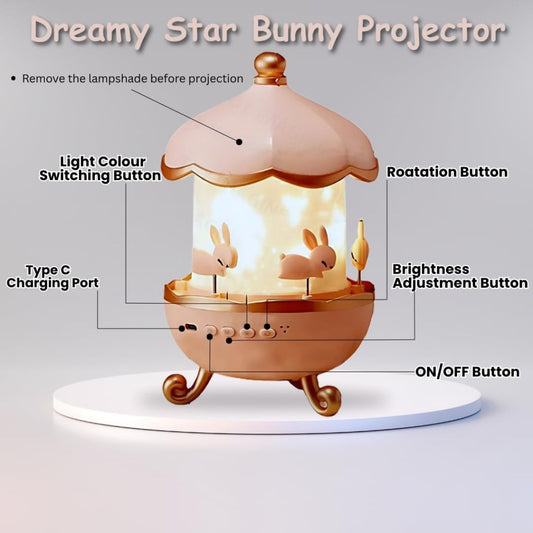 Starry Rabbit Night Light & Projector